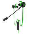 In-ear wired gaming headset with silicone earplugs and 3.5mm cable in black colour