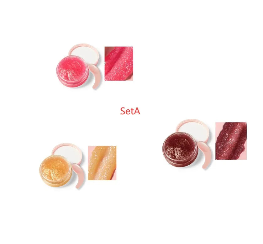 Honey Milk Soft Lip Scrub 8g in pink peach colour in a small pot with lid