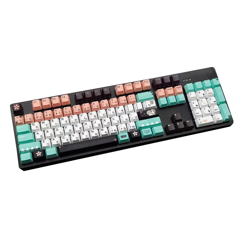 Single green Cherry MX mechanical keyboard keycap on white background