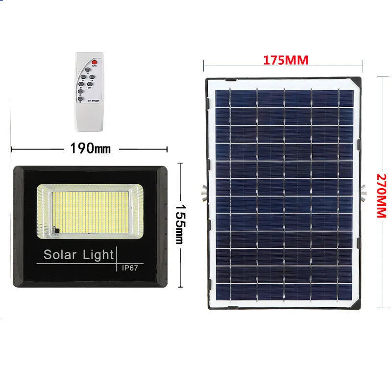 Modern Chinese style solar garden light with long cable, shown in an outdoor setting.