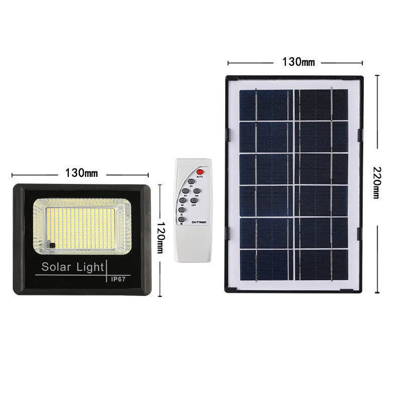 Modern Chinese style solar garden light with long cable, shown in an outdoor setting.
