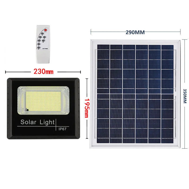 Modern Chinese style solar garden light with long cable, shown in an outdoor setting.
