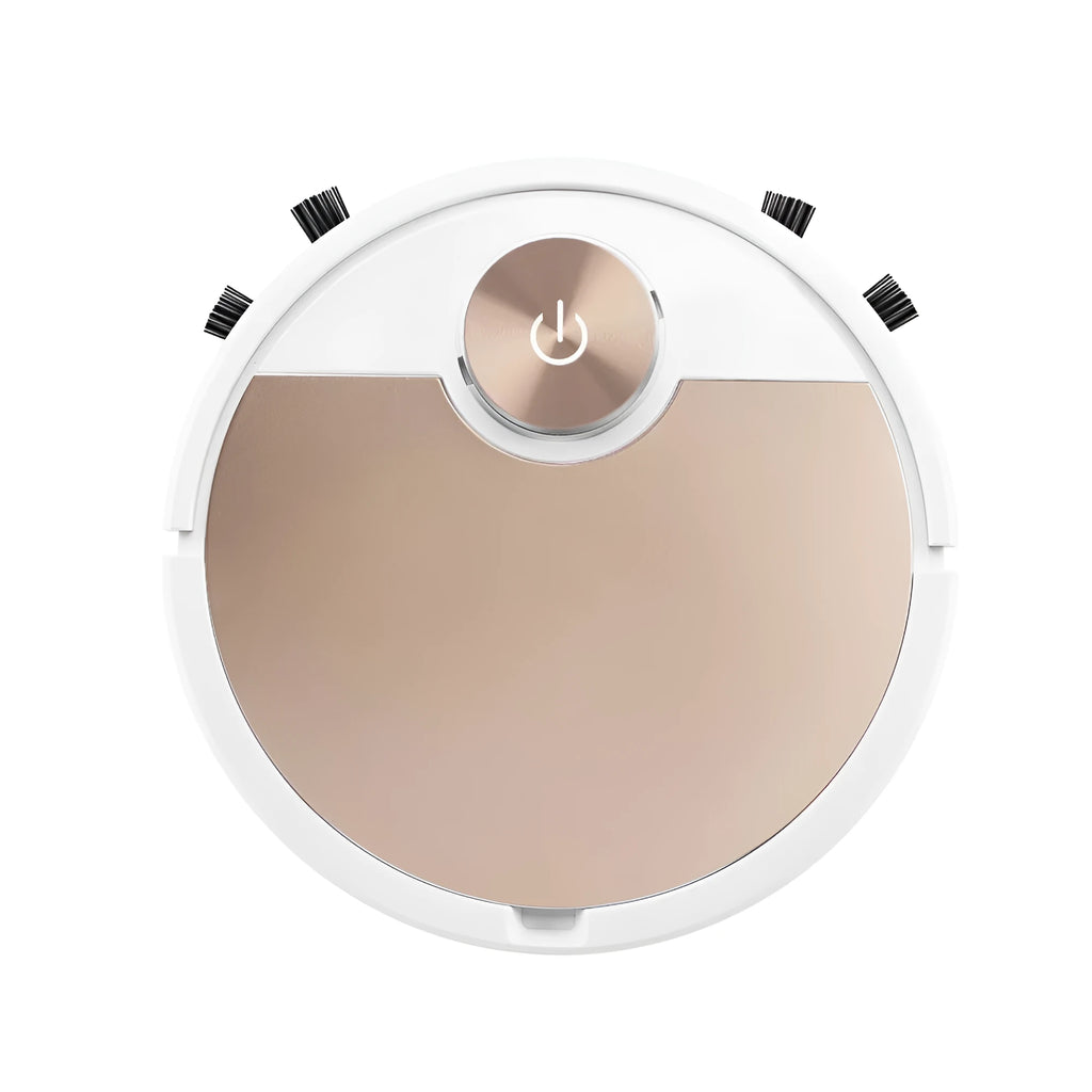 Golden remote control intelligent robot vacuum cleaner with 300mm square design and USB charging port