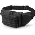 Men's tactical multifunctional waist bag in black and khaki colour options.