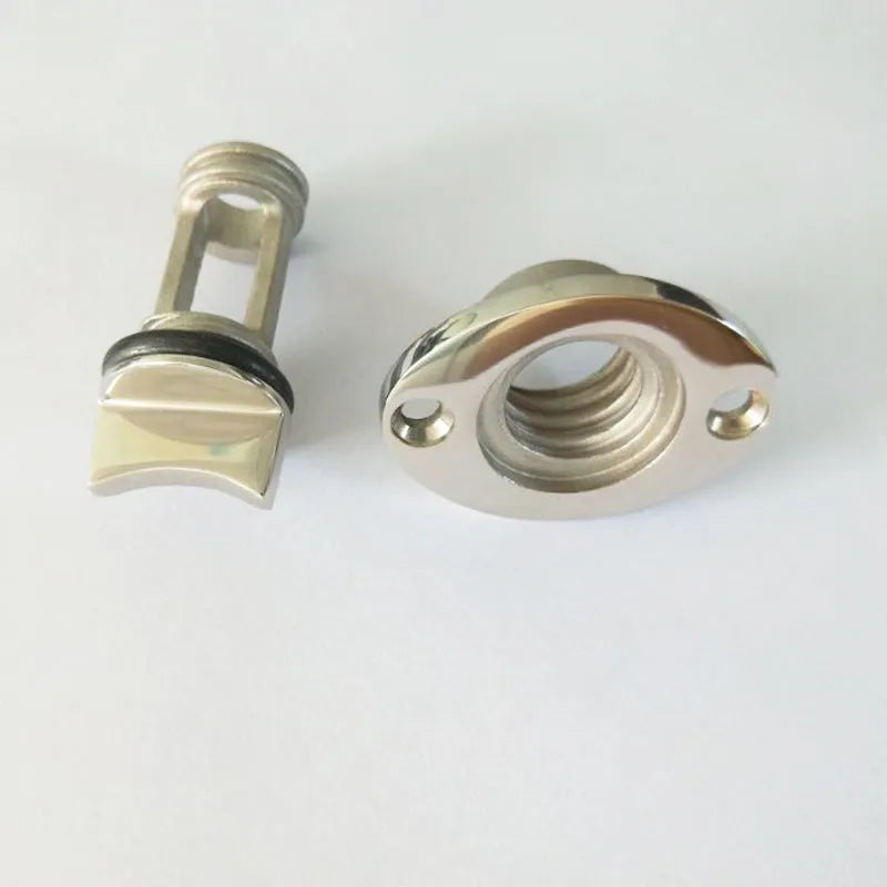 316 stainless steel marine water plug for boats measuring 4.5 by 5.5 cm
