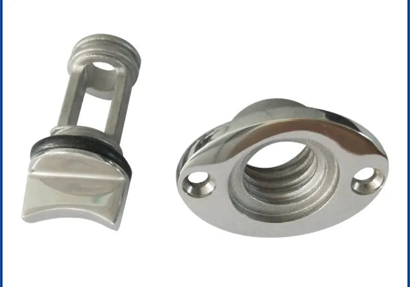 316 stainless steel marine water plug for boats measuring 4.5 by 5.5 cm