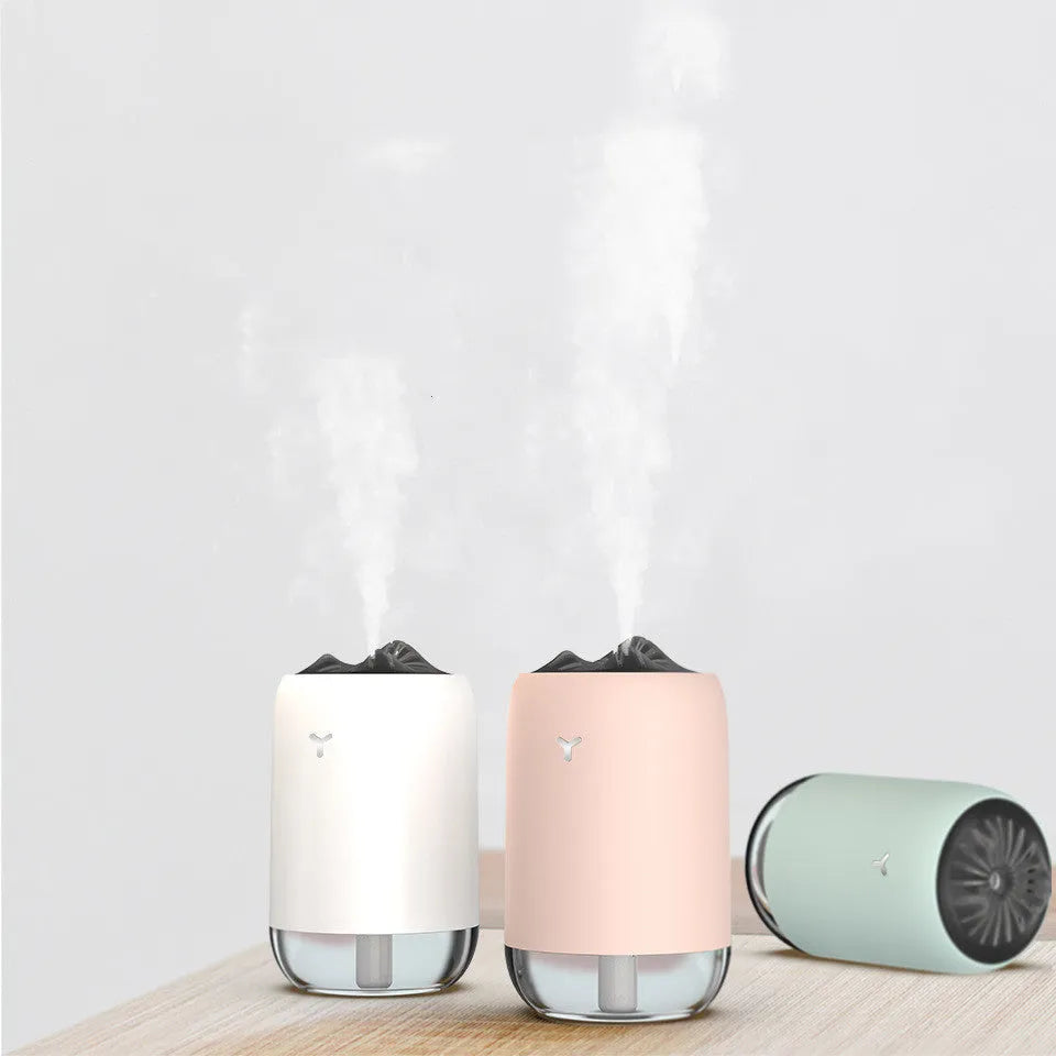 Magic Flame humidifier in columnar design with ultrasonic function and USB power connection