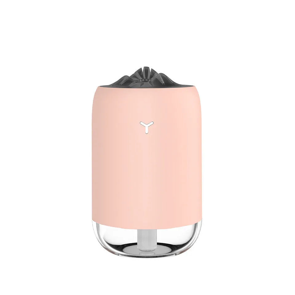 Magic Flame humidifier in columnar design with ultrasonic function and USB power connection