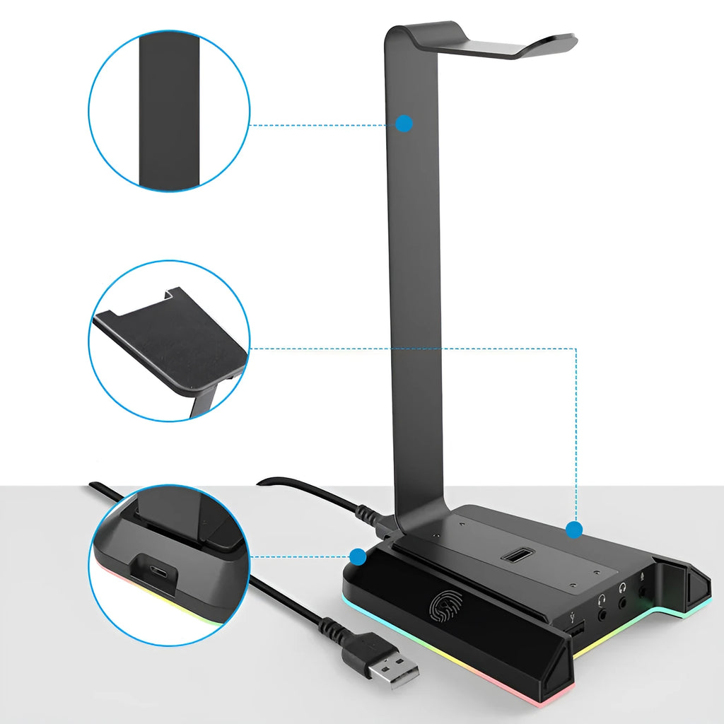 USB 7.1 channel head-mounted detachable gaming headset bracket, 0.5 kg, style A