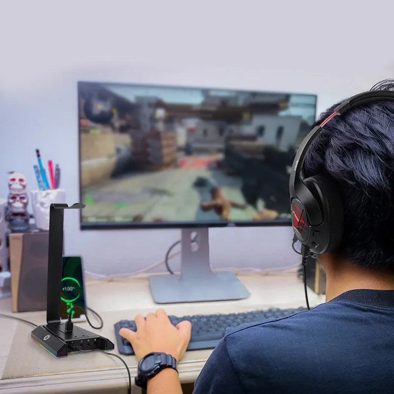 USB 7.1 channel head-mounted detachable gaming headset bracket, 0.5 kg, style A