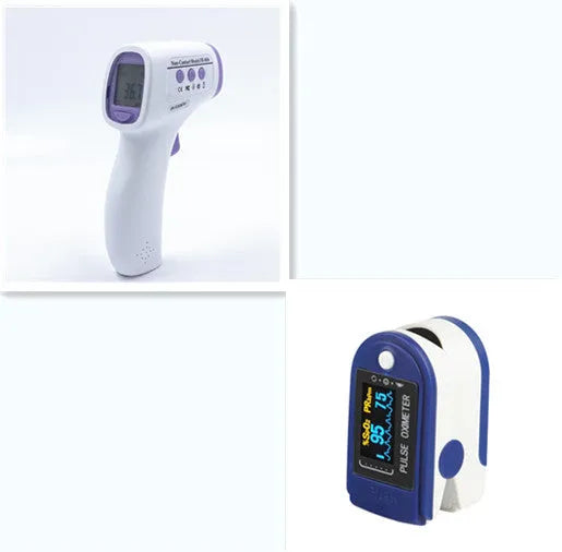 White digital infrared thermometer for non-contact forehead temperature measurement with backlit LCD display