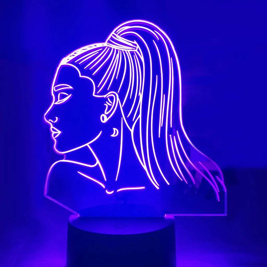 Black seat LED desk lamp with acrylic shade and remote control