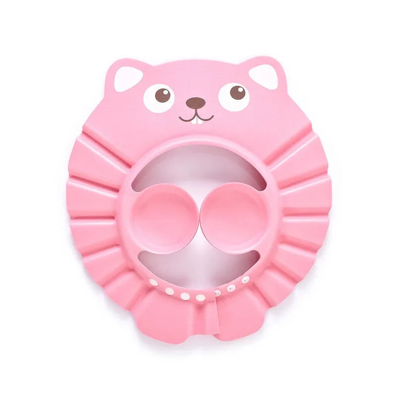 Baby shampoo cap in EVA material with adjustable button, suitable for head circumference over 40 cm