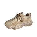 Mesh low-top casual daddy sneakers for men, breathable sports shoes in grey
