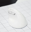 M618mini wireless vertical mouse pearl white with dual-mode Bluetooth and 2.4g connectivity