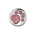 25mm alloy foot sole pet ID tag in light blue, dark blue, purple, red, rose red or pink