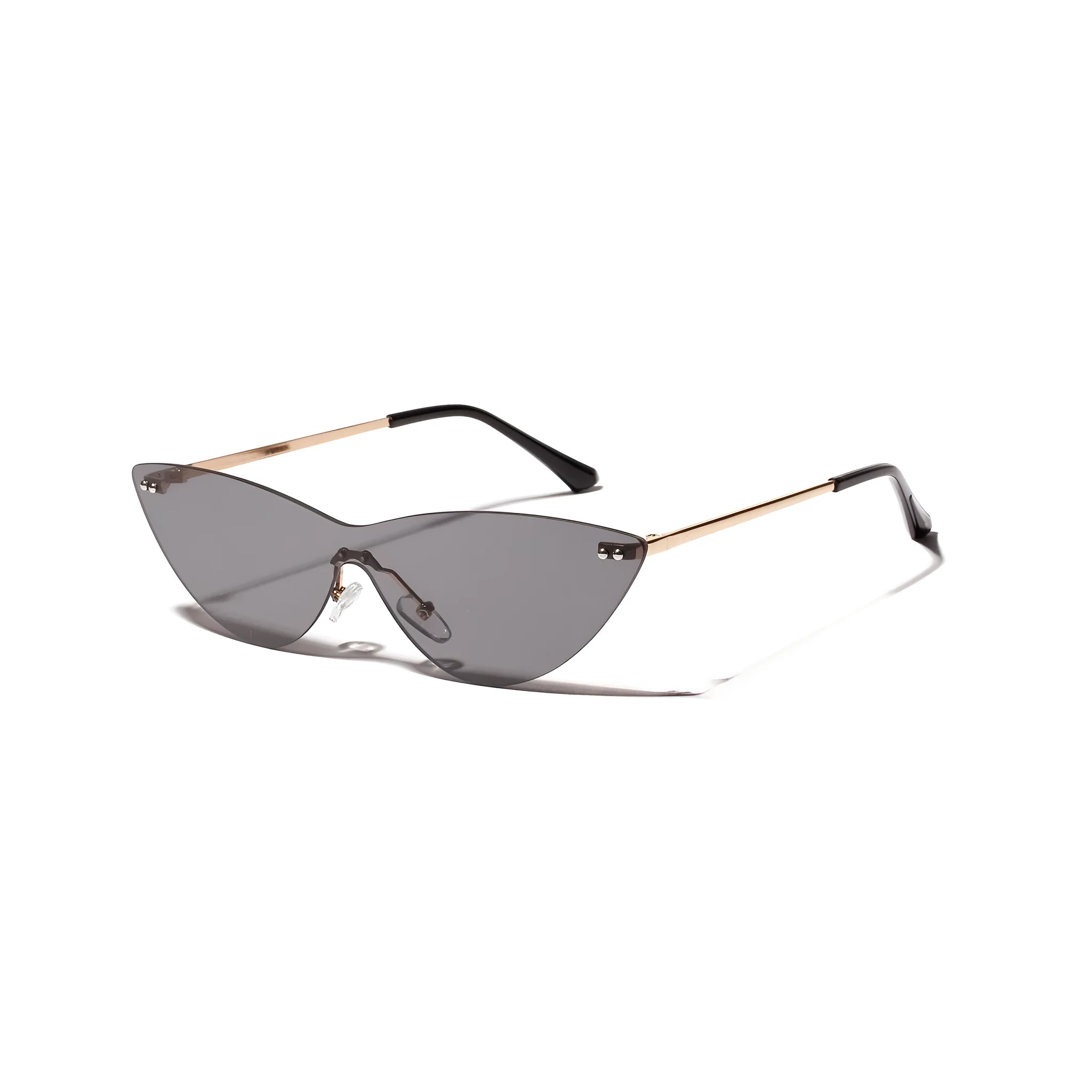 A pair of brown vintage-style adult sunglasses with a metal frame.
