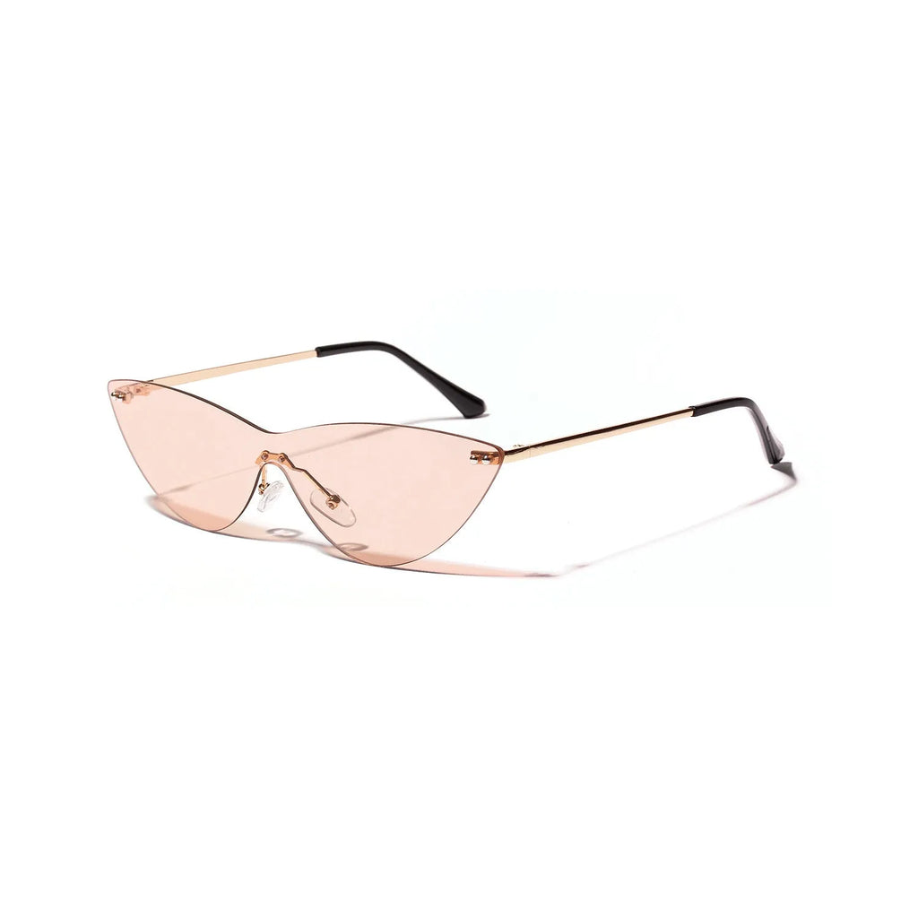 A pair of brown vintage-style adult sunglasses with a metal frame.