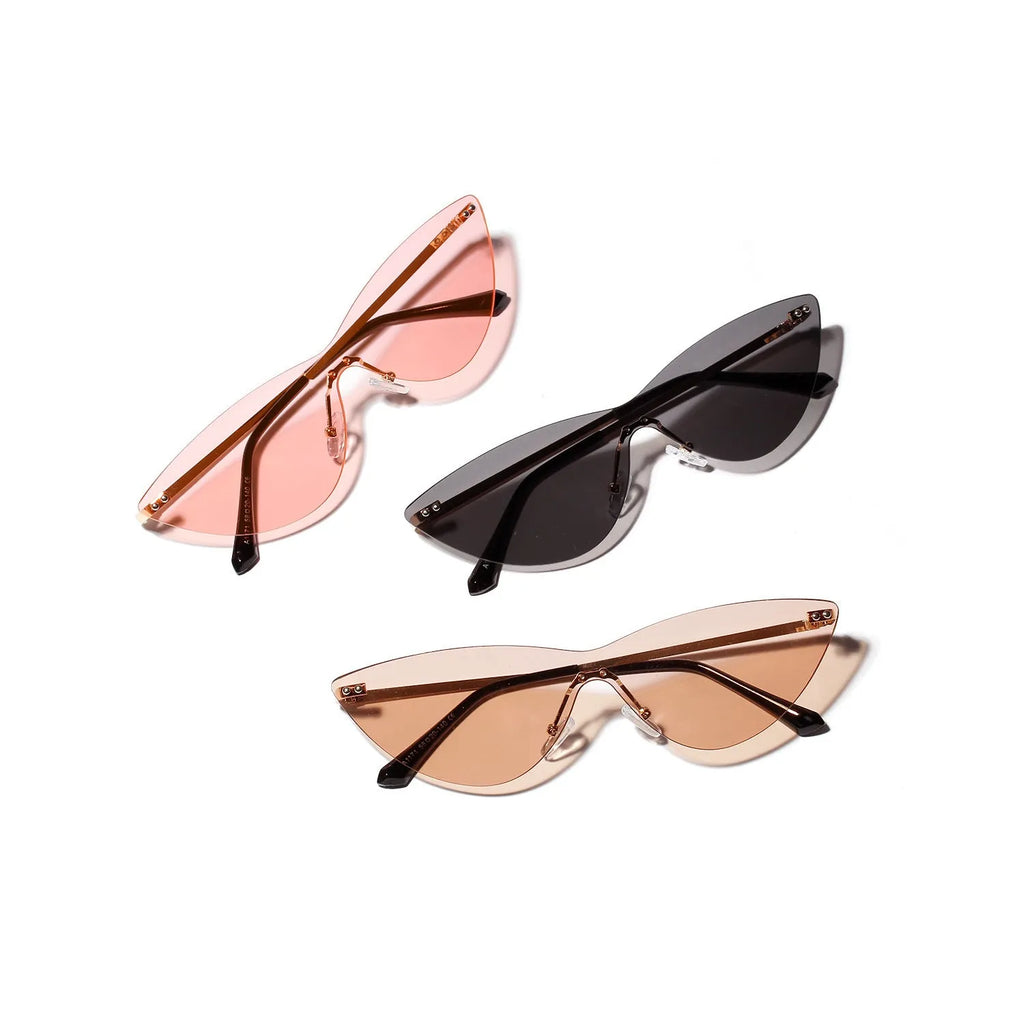 A pair of brown vintage-style adult sunglasses with a metal frame.
