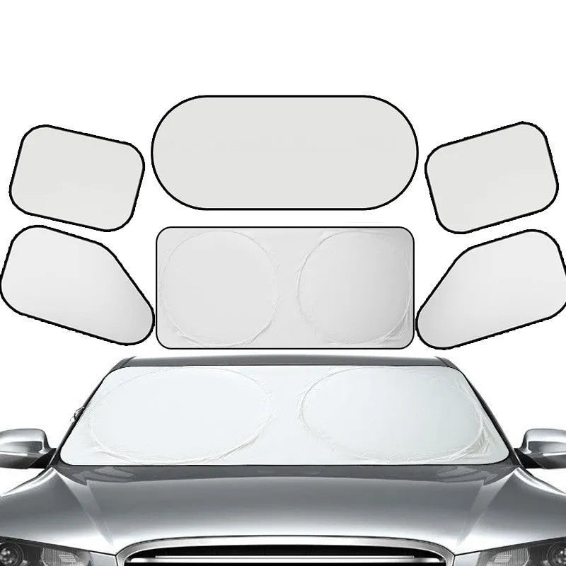 Suction cup car side window sun shade with silver coated reflective fabric for heat insulation