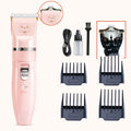 Pet wireless charging hair trimmer set with ABS body and four limit combs