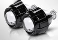 2.5 inch H1 HID bifocal projector lens in aviation aluminium for car and motorcycle headlight conversion