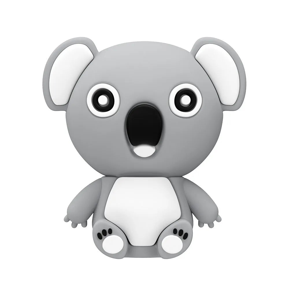 Cartoon silicone USB 2.0 flash drive shaped as a koala in brown with indicator light