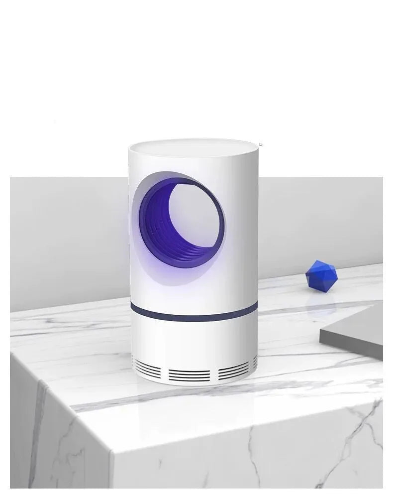 White large bionic mosquito killer lamp with violet light and USB power for indoor use
