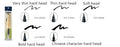Bamboo calligraphy practice pen with soft hair tip and choice of five brush styles for Chinese character writing