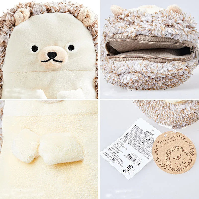 Soft velvet plush pencil case with a humorous design for male users.
