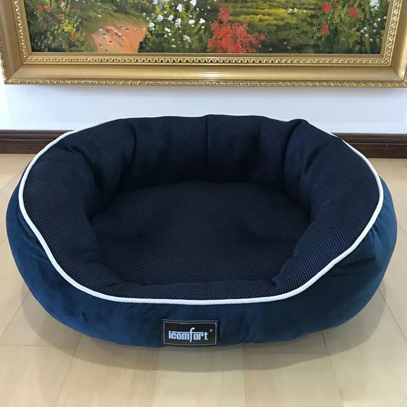 Summer cool pet kennel in grey purple with small mesh, suitable for small to large dogs and cats