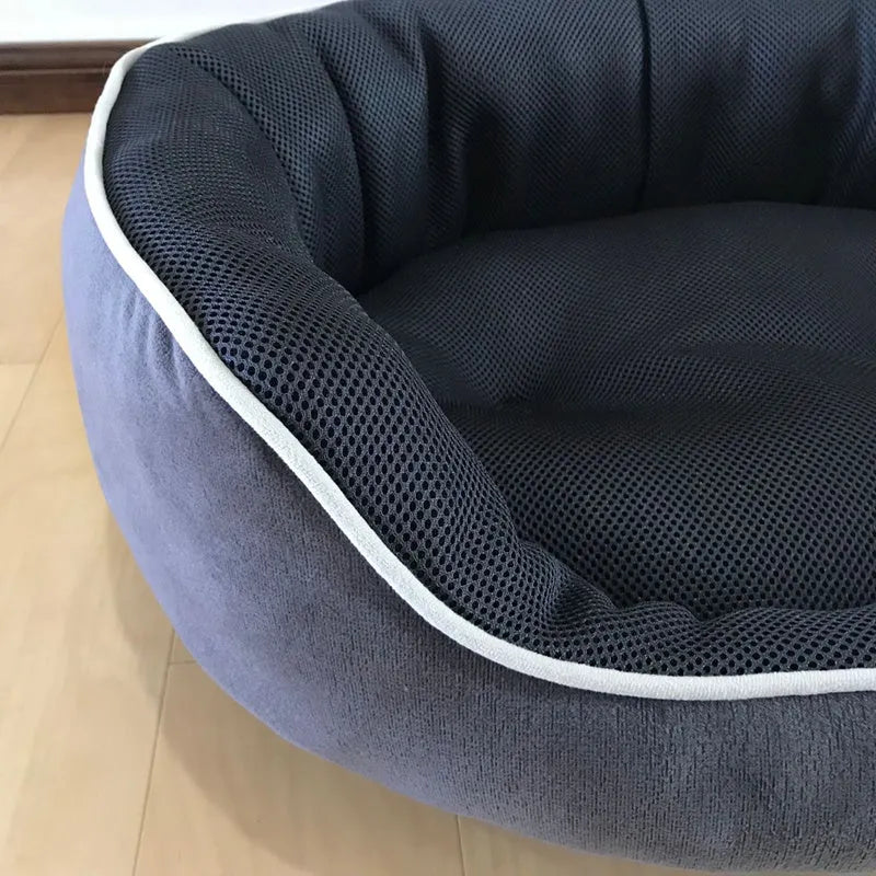 Summer cool pet kennel in grey purple with small mesh, suitable for small to large dogs and cats