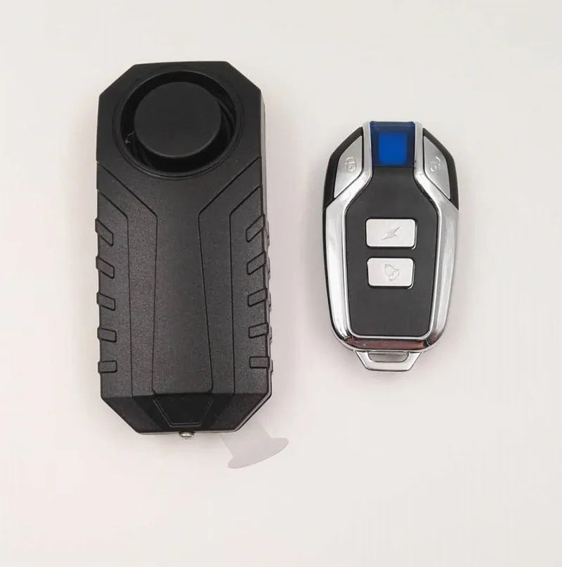 Black rainproof vibration alarm detector for electric car bicycle motorcycle anti-theft with remote control