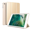 Black TPU clamshell case for iPad with integrated silicone stand shown in landscape viewing position.