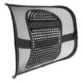 Reinforced black lumbar support cushion with ice silk cover for car or office use