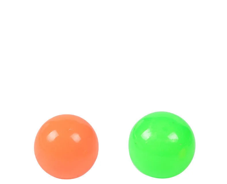 Solid colour luminous ceiling ball toy 4.5cm TPR glow in dark sticky wall ball children