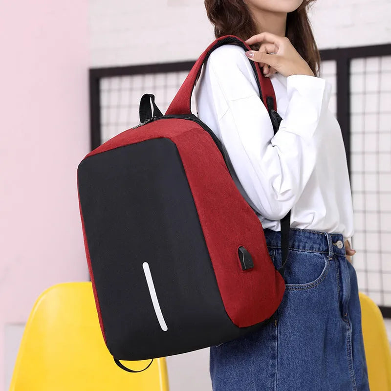 Mackuni Rabbit anti-theft backpack 16 inch laptop USB charging breathable waterproof business travel backpack black