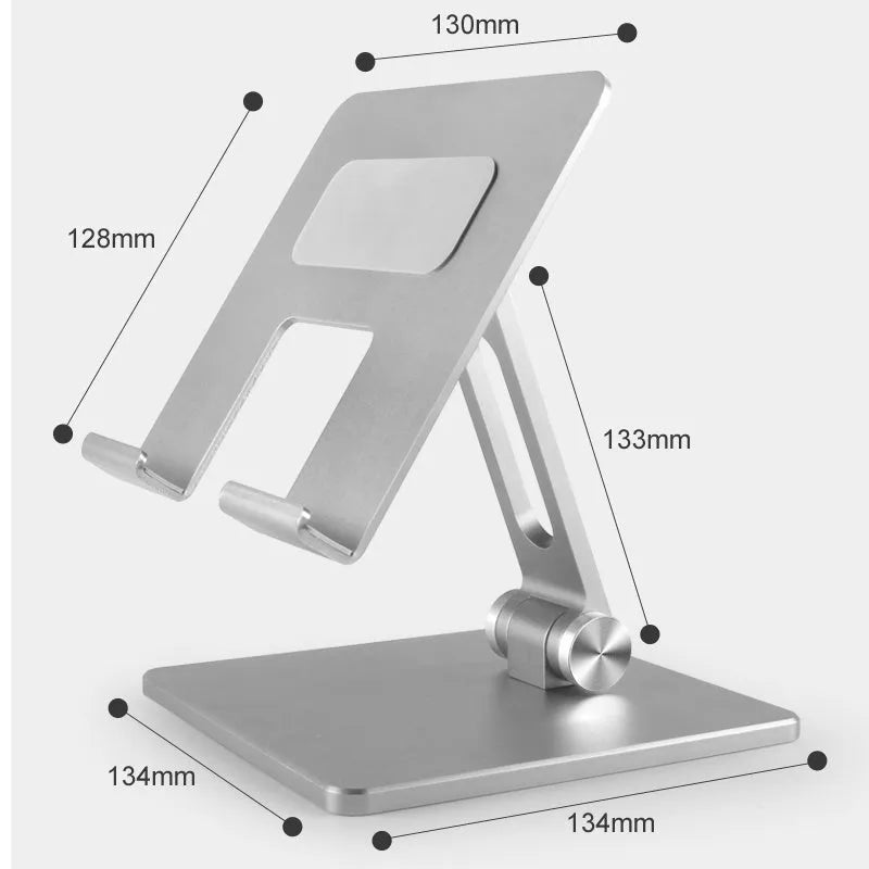 Tablet PC Stand MT134 aluminium alloy folding stand with 180° tilt in silver colour
