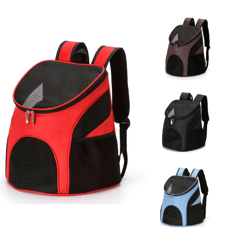 Solid colour pet backpack for cats or small dogs in S and L sizes.
