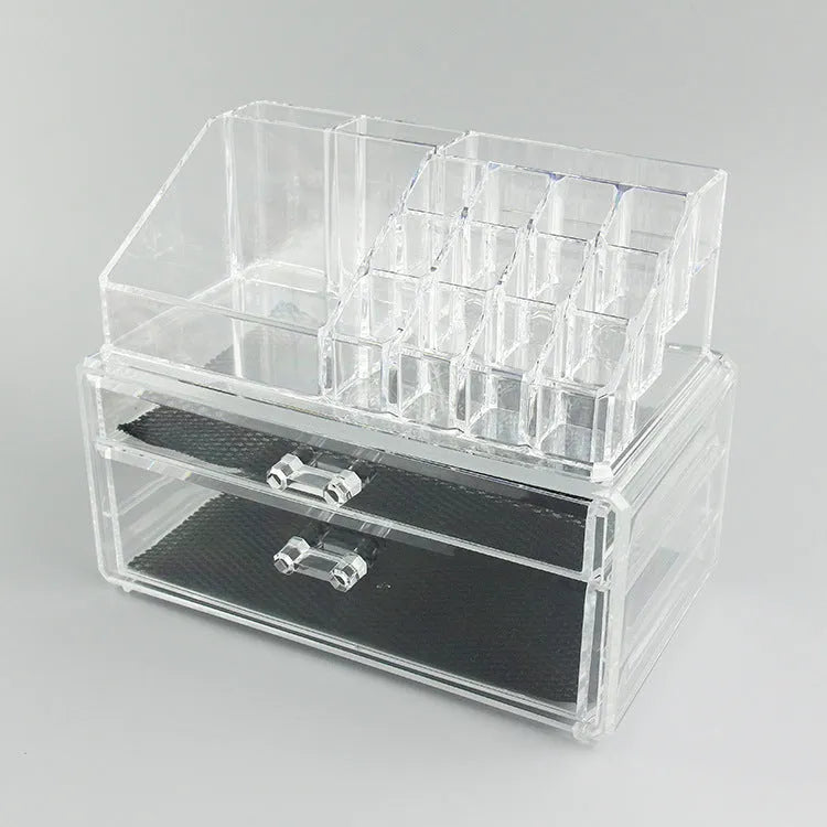 Clear foldable acrylic storage box with transparent sides showing 18-litre capacity.