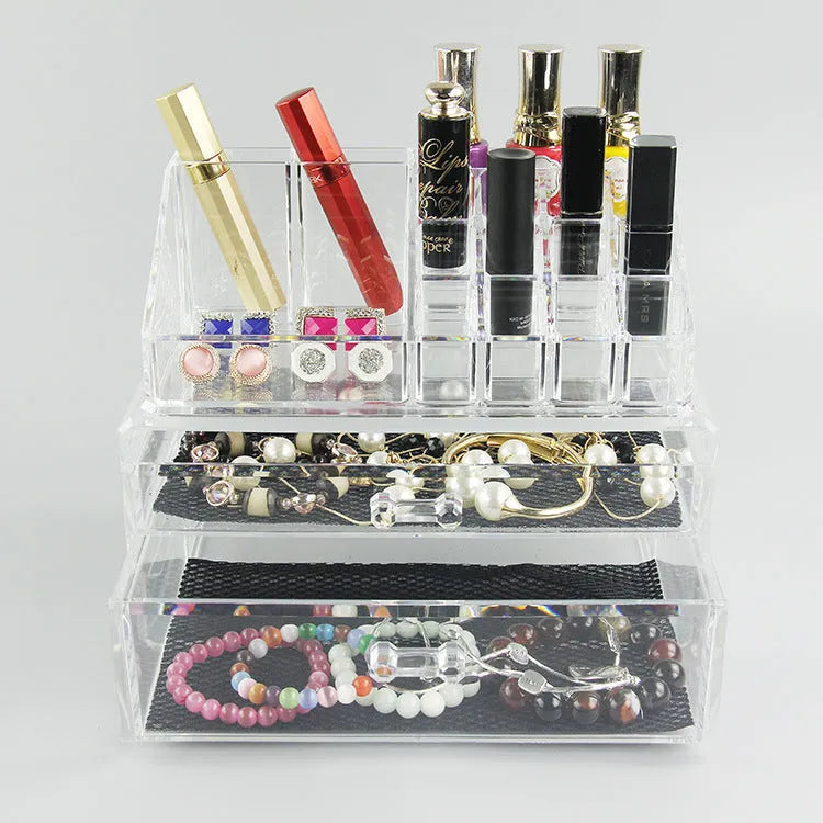 Clear foldable acrylic storage box with transparent sides showing 18-litre capacity.