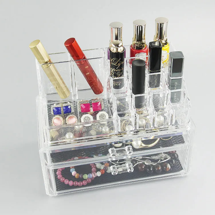 Clear foldable acrylic storage box with transparent sides showing 18-litre capacity.