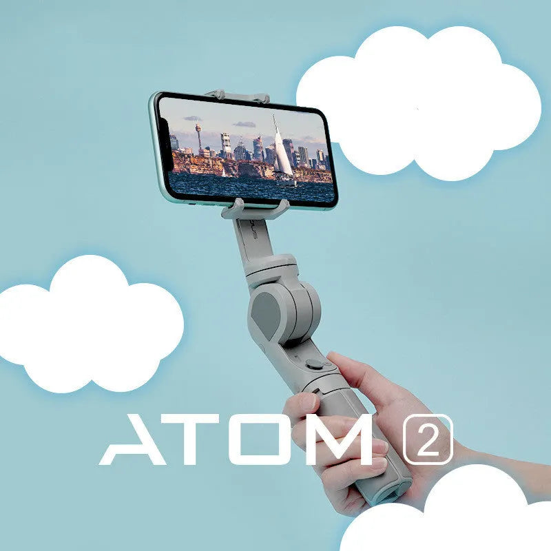 Snoppa Atom 2 green three-axis smartphone gimbal stabiliser on white background