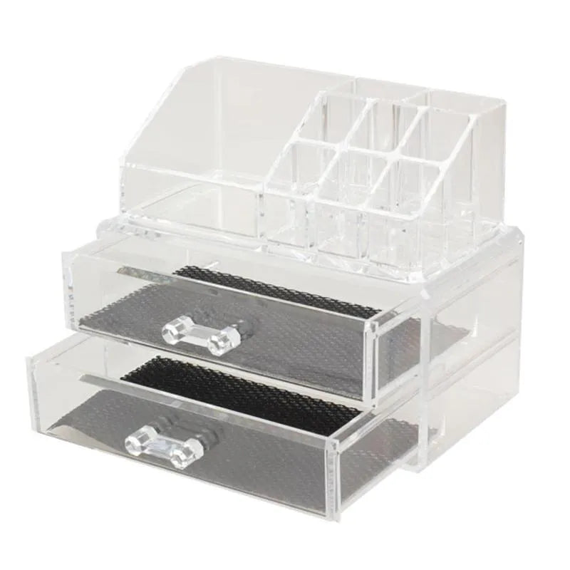 Clear foldable acrylic storage box with transparent sides showing 18-litre capacity.