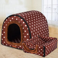 Blue fabric cylinder dog kennel with removable cover, suitable for dogs up to 100 kg