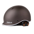 Electric bicycle helmet with ABS shell and EPS liner, one size 56-61cm, in black colour showing side view