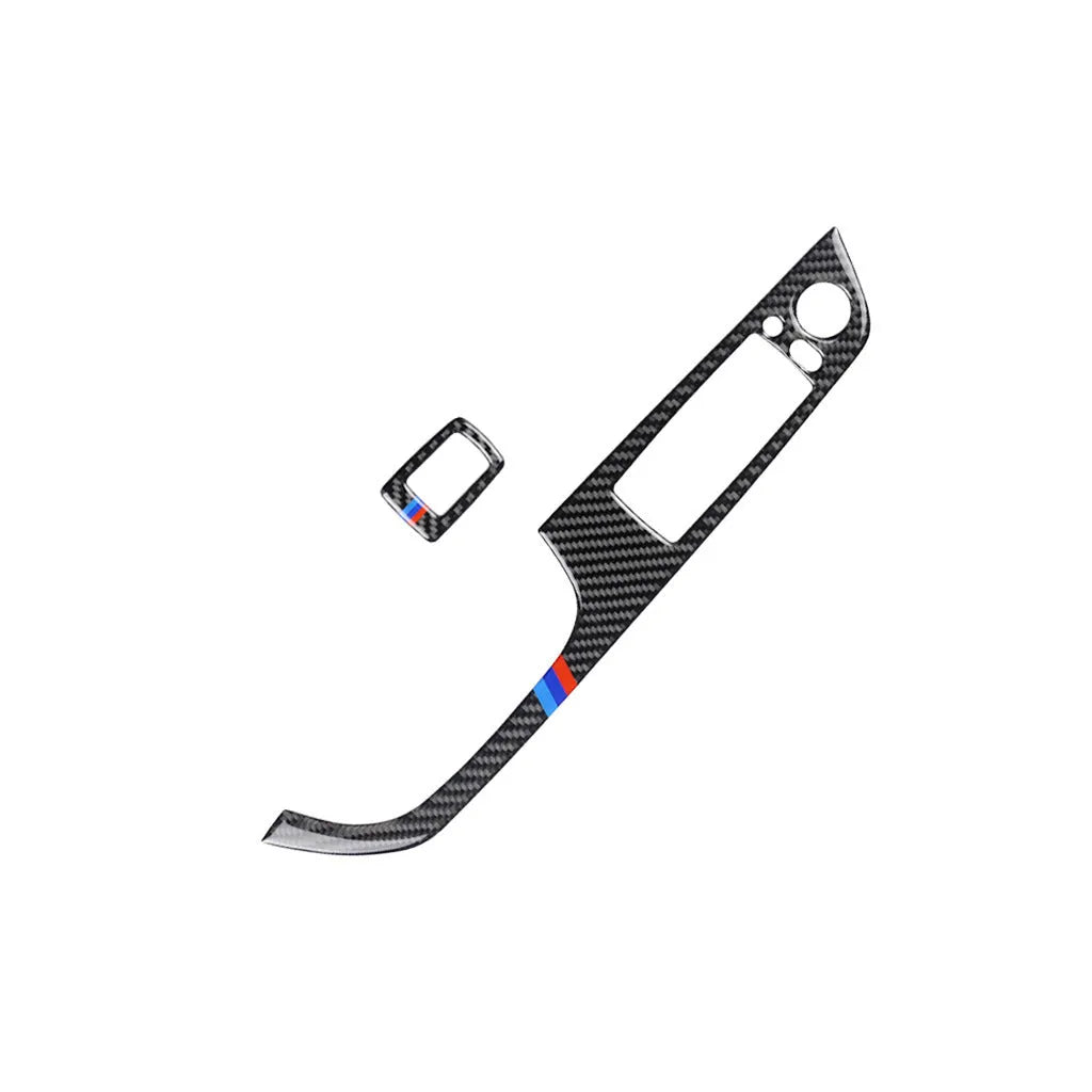 Carbon fibre decorative sticker cover for BMW convertible coupe window glass panel, solid colour, self-adhesive