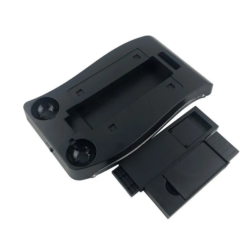 Black PS4 VR controller charging dock holding two PlayStation VR motion gamepads