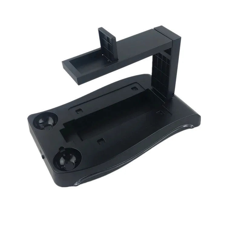 Black PS4 VR controller charging dock holding two PlayStation VR motion gamepads