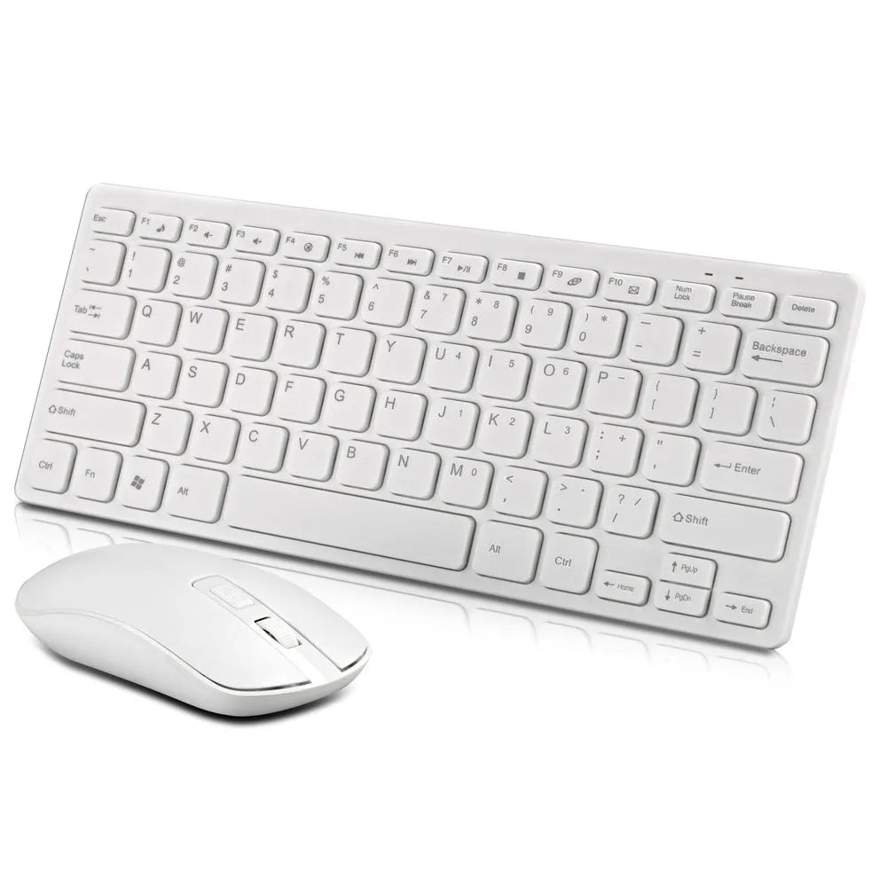 Wireless keyboard and mouse set with 1200dpi optical sensor and 10m range in Black